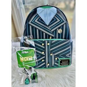 *NEW 2 PACK* Loungefly Wicked Elphaba MiniBackpack & Elphaba Portrait Keychain